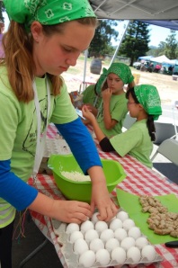 Preparing for outdoor cooking at the Sonoma Day Camp